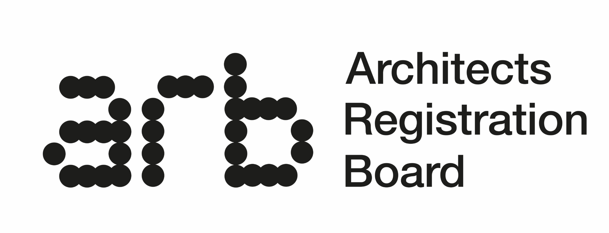 Architects Registration Board logo in monochrome.